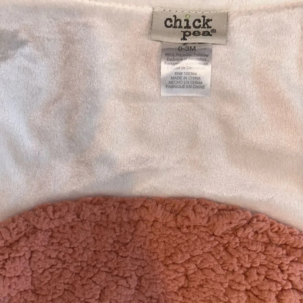 3/$25 👶🏻 NWOT chick pea Infants Sherpa Fleece Swaddle- Size 0-3M
